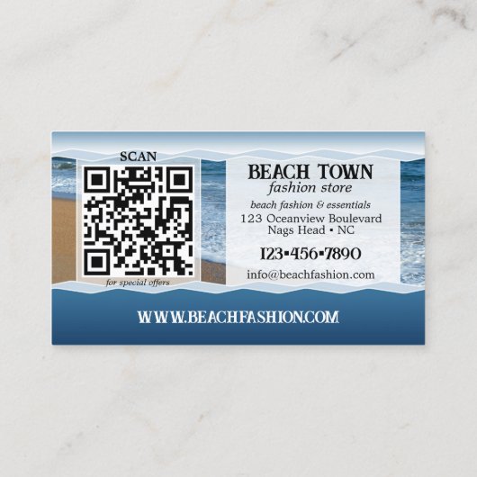 写真ビーチファッションストア名刺 名刺 (裏面)