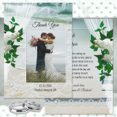 写真ビーチ結婚レースサンキューカード サンキューカード