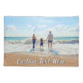 写真ピローケースカスタム文字名 枕カバー (裏面)