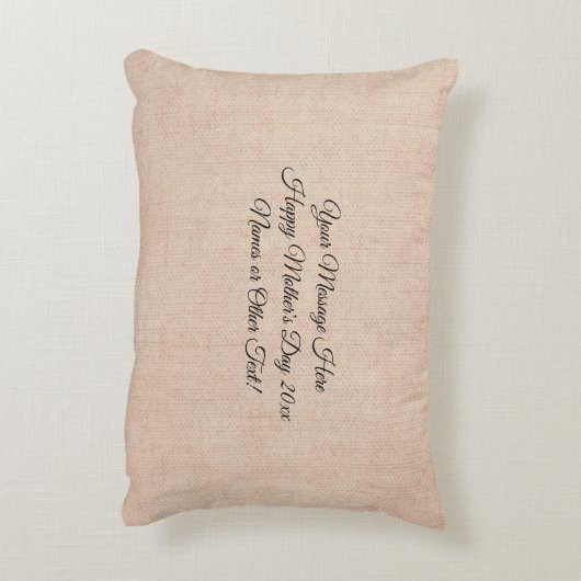 写真ピローABUELA、画像の追加、背面のメッセージ アクセントクッション (裏面(縦))