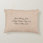 写真ピローABUELA、画像の追加、背面のメッセージ アクセントクッション (裏面)