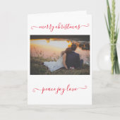 写真ピースジョイ愛メリークリスマスカード カード (正面)