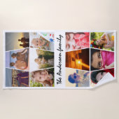 写真ファミリ名のアップロード ビーチタオル (正面)