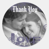 写真ファンキーの結婚式用シールに感謝 ラウンドシール (正面)
