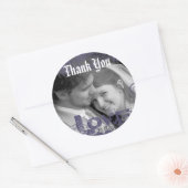 写真ファンキーの結婚式用シールに感謝 ラウンドシール (封筒)