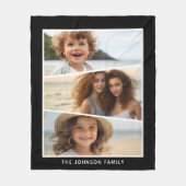 写真ファンキーコラージュの色ブロックの対角線 フリースブランケット (正面)