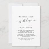 写真ファンシーの駆け落ち結婚は何も 案内状 (正面)