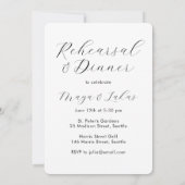 写真ファンシーリハーサルとディナー招待状 招待状 (裏面)