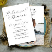 写真ファンシーリハーサルとディナー招待状 招待状