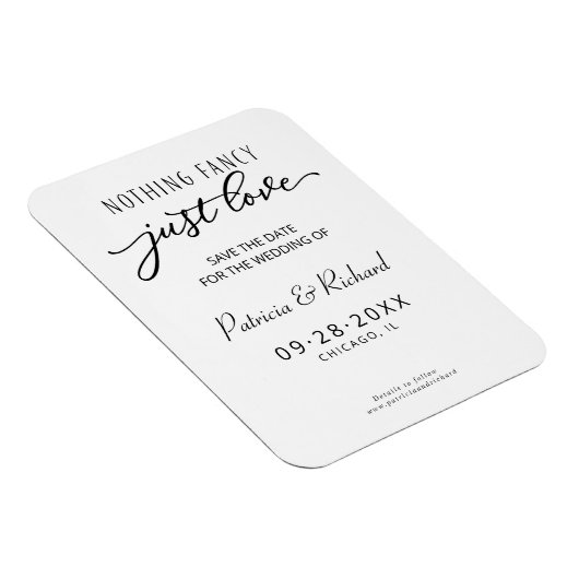 写真ファンシー以外の日付を保存する何も愛していない マグネット (右側)