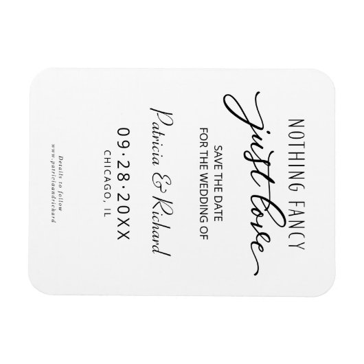 写真ファンシー以外の日付を保存する何も愛していない マグネット (横)