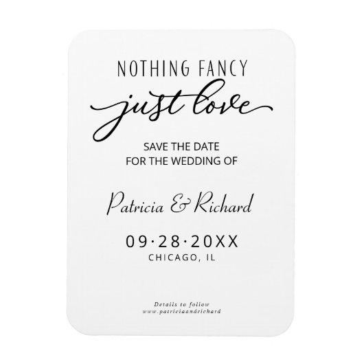 写真ファンシー以外の日付を保存する何も愛していない マグネット (縦)