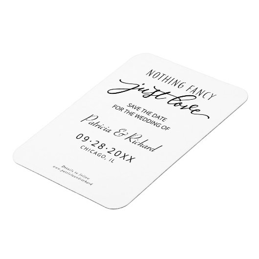 写真ファンシー以外の日付を保存する何も愛していない マグネット (左側)