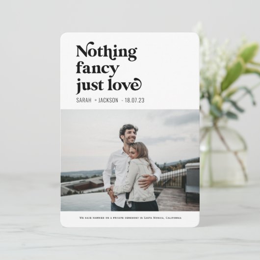 写真ファンシー展を好むだけで結婚はない 案内状 (スタンド正面)