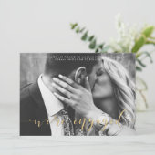 写真ファンシー結婚婚約発表 招待状 (スタンド正面)