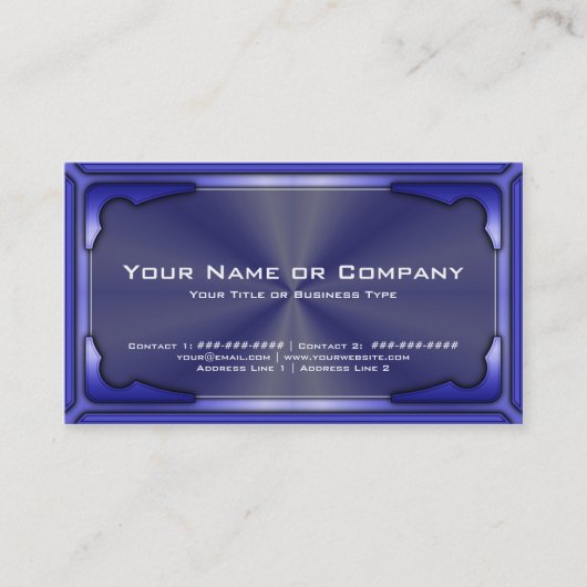 写真フェイク付きハイテク金属カードバージョン1 名刺 (正面)