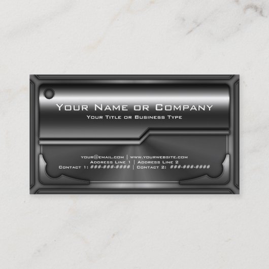 写真フェイク付きハイテク金属カードバージョン2 名刺 (正面)