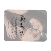 写真フェイクVellumありがとうエレガントな結婚式 マグネット (横)