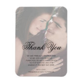 写真フェイクVellumありがとうエレガントな結婚式 マグネット (縦)