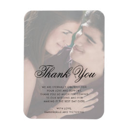 写真フェイクVellumありがとうエレガントな結婚式 マグネット