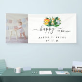 写真フォトサファリファースト誕生日バンデロール 横断幕 (トレードショー)