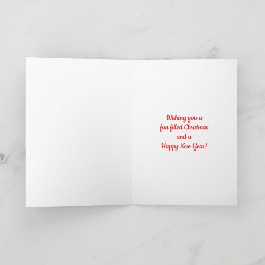 写真フォトSanta Hatグリーティングカードの追加 シーズンカード (内部)