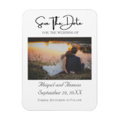 写真フォーマルエレガントトレンディー日付の保存 マグネット (縦)