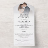 写真フォーマルモダンのゲスト名アド結婚レス オールインワン招待状 (内側)