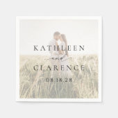 写真フォーマル伝統的クラシックエレガントウェディング スタンダードカクテルナプキン (正面)