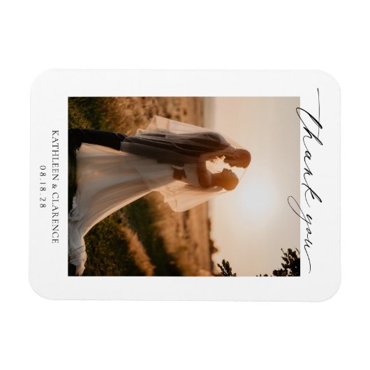 写真フォーマル伝統的クラシックエレガントウェディング マグネット (横)