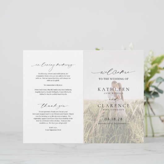 写真フォーマル伝統的結婚式 プログラム (スタンド正面)