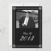 写真フォーマル卒業招待状 招待状 (裏面)