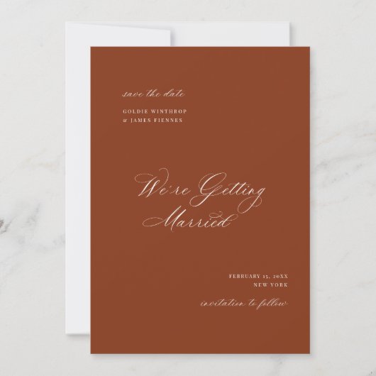 写真フォーマル日付婚約のカー結婚ドを保存 セーブザデート (正面)