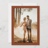 写真フォーマル日付婚約のカー結婚ドを保存 セーブザデート (裏面)