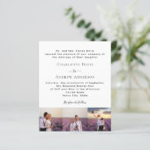 写真フォーマルQR RSVP予算結婚式招待状 (スタンド正面)