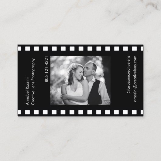 写真フモダンィルムストリップ画像 名刺 (正面)