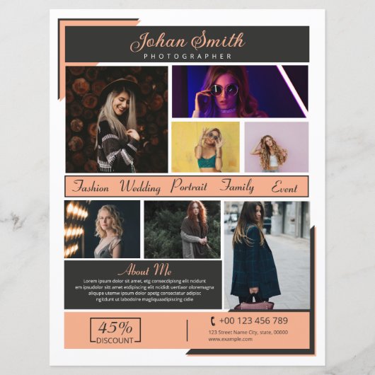 写真フライヤーテンプレート (正面)