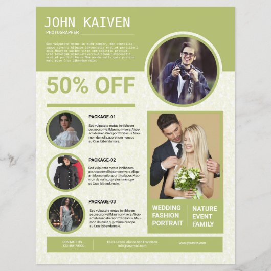 写真フライヤーテンプレート (正面)