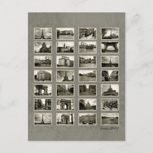 写真フランスのコラージュ ポストカード (正面)