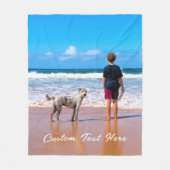 写真フリースブランケットとカスタム文字名 フリースブランケット (正面)