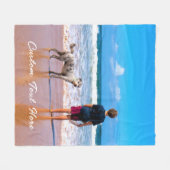 写真フリースブランケットとカスタム文字名 フリースブランケット (正面(横))