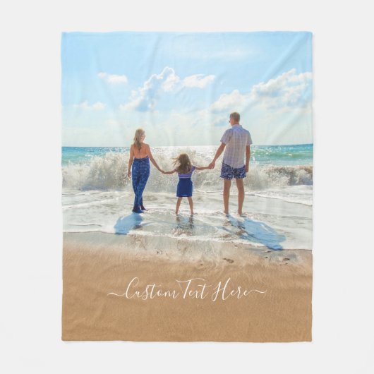 写真フリースブランケットとカスタム文字 フリースブランケット (正面)