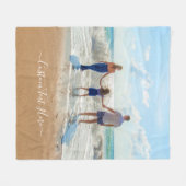 写真フリースブランケットとカスタム文字 フリースブランケット (正面(横))