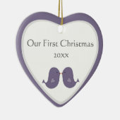 写真フレームの仲の良い恋人同士の記念品のオーナメント セラミックオーナメント (右)