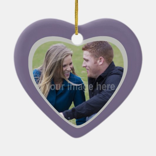 写真フレームの仲の良い恋人同士の記念品のオーナメント セラミックオーナメント (裏面)
