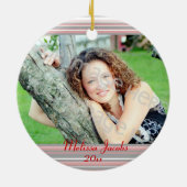 写真フレームの赤く及び黒い星の卒業のオーナメント セラミックオーナメント (裏面)