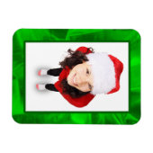 写真フレームグリーン金属くしゃくしゃくしゃにしたファブリック写真 マグネット (横)