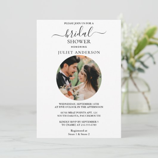 写真フレーム写真の最人気があるブライダルシャワー 招待状 (スタンド正面)