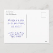 写真フレーム幸せなハヌカーお洒落なダビデの星 シーズンポストカード (裏面)