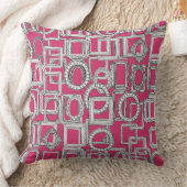 写真フレーム豊かな明るい赤紫色ピンク クッション (ブランケット)